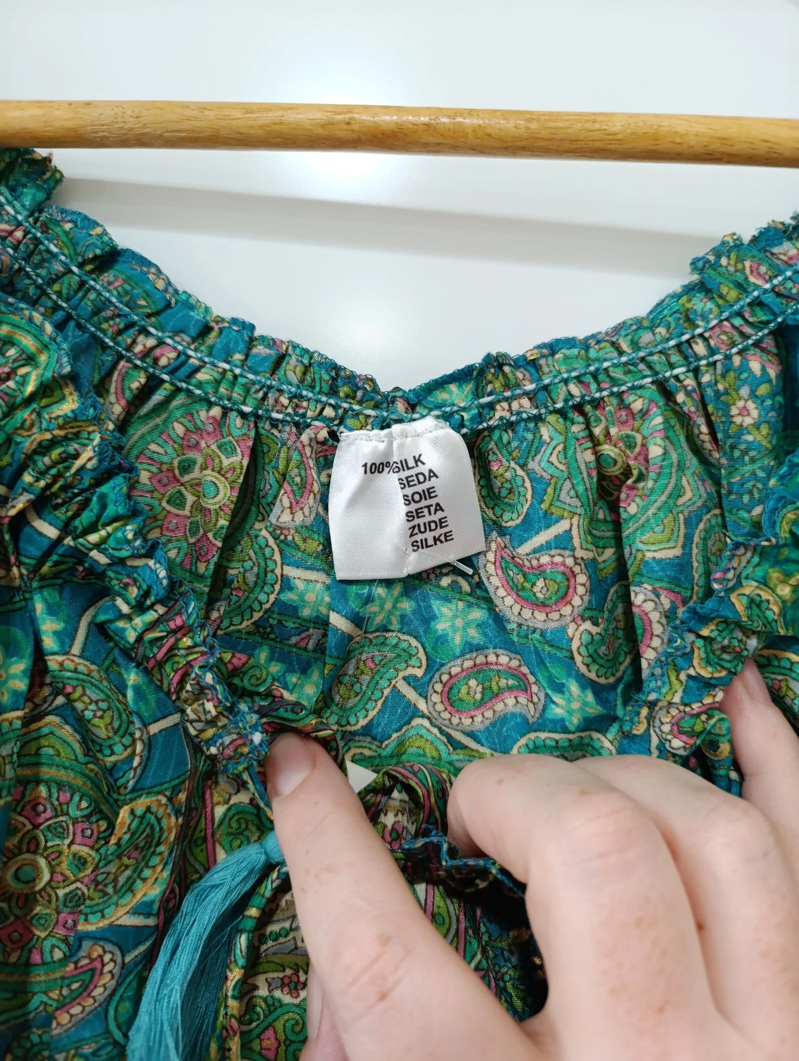 Conjunto saia seda verde – photo 8